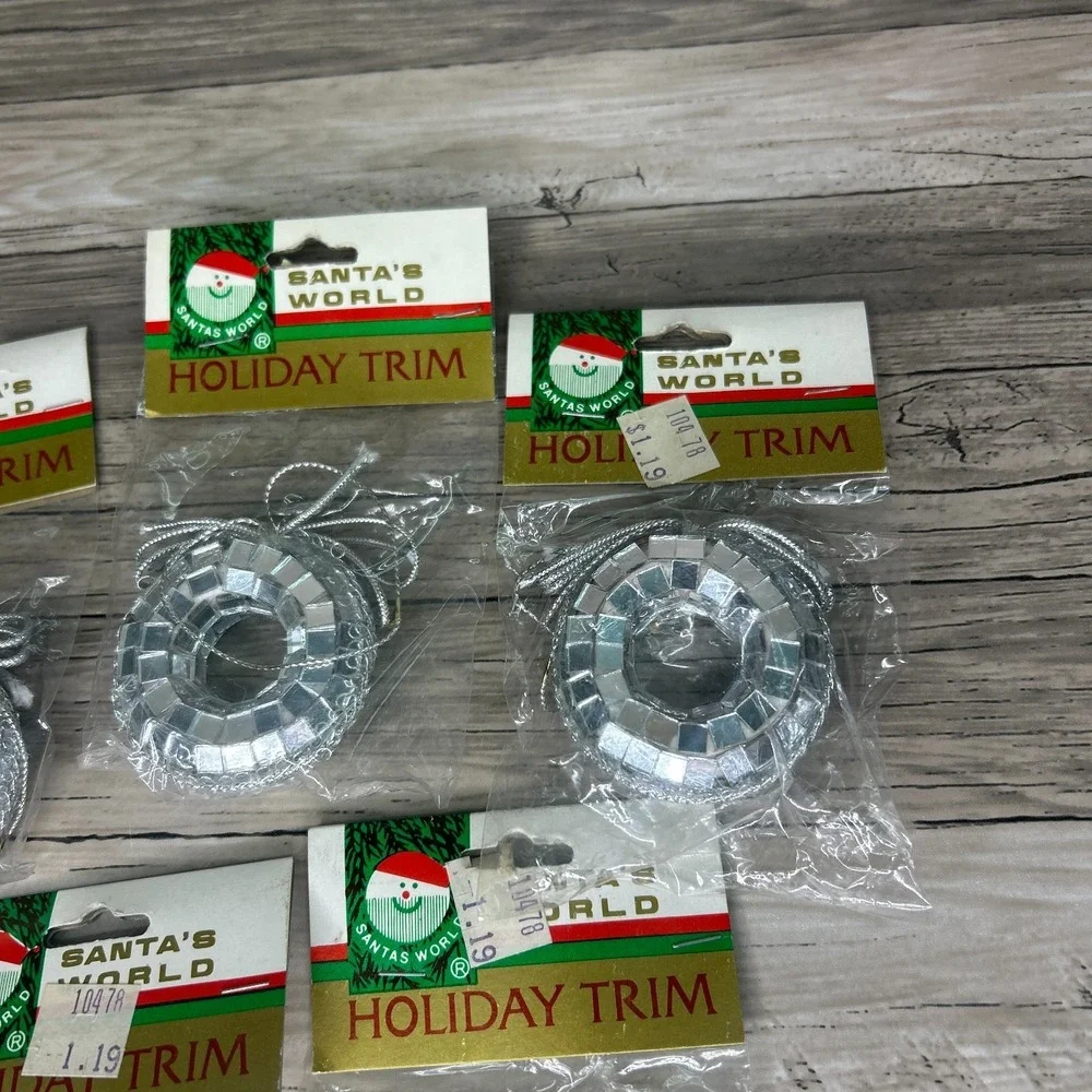 Vintage Kurt Adler Santa's World Holiday Trim Christmas Tree Ornaments Lot Shiny